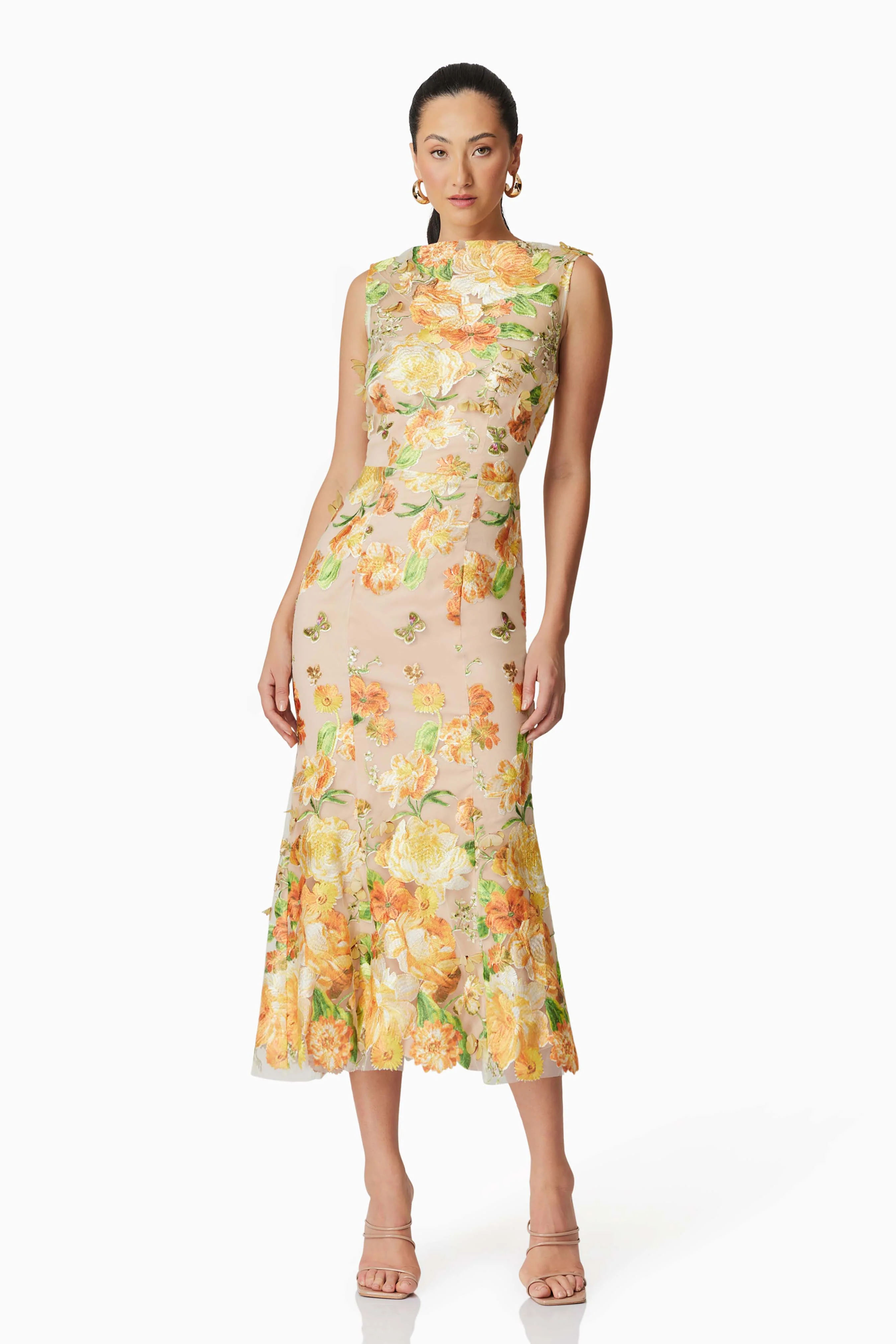 Elliatt Aella Midi Dress - Yellow Multi - Image 4