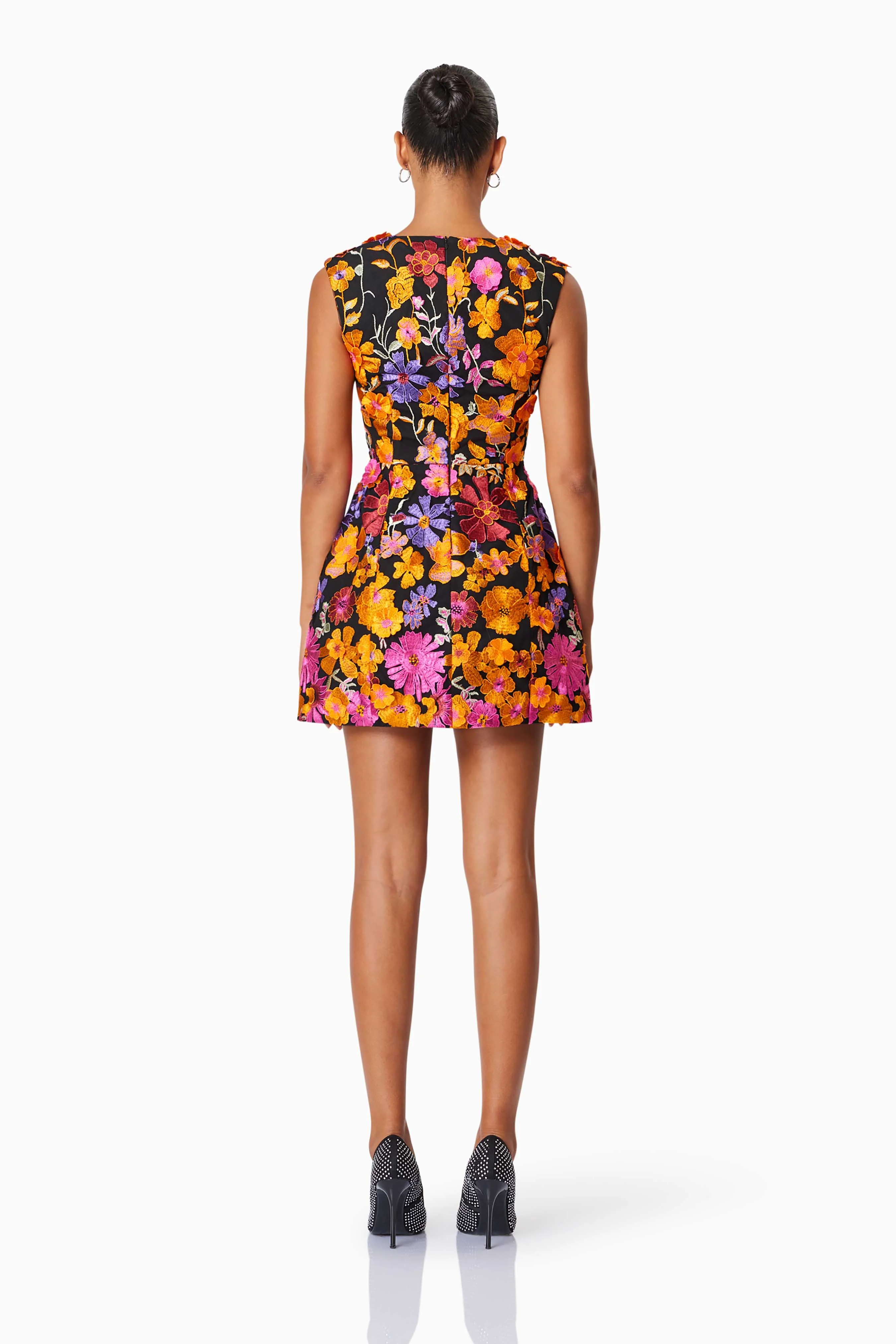Elliatt Alessandra Mini Dress - Orange Multi - Image 3