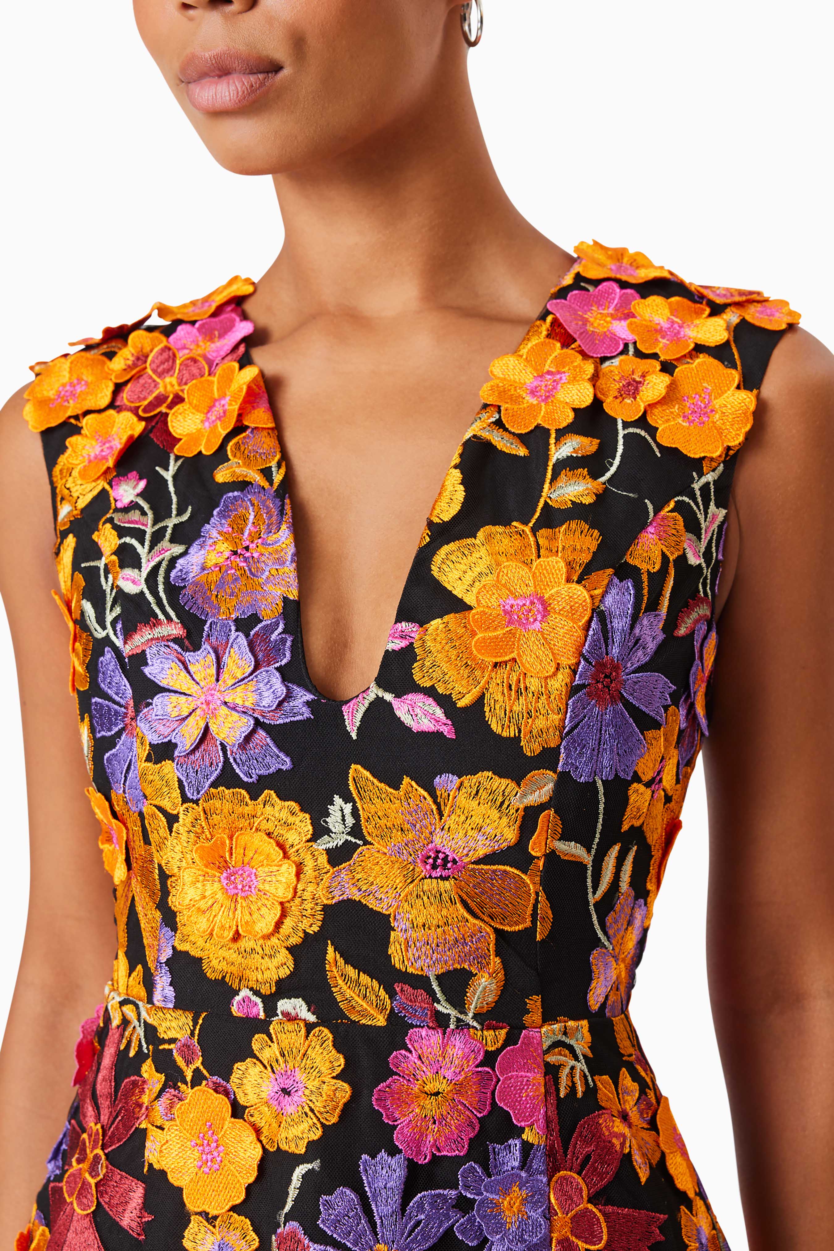 Elliatt Alessandra Mini Dress - Orange Multi - Image 6