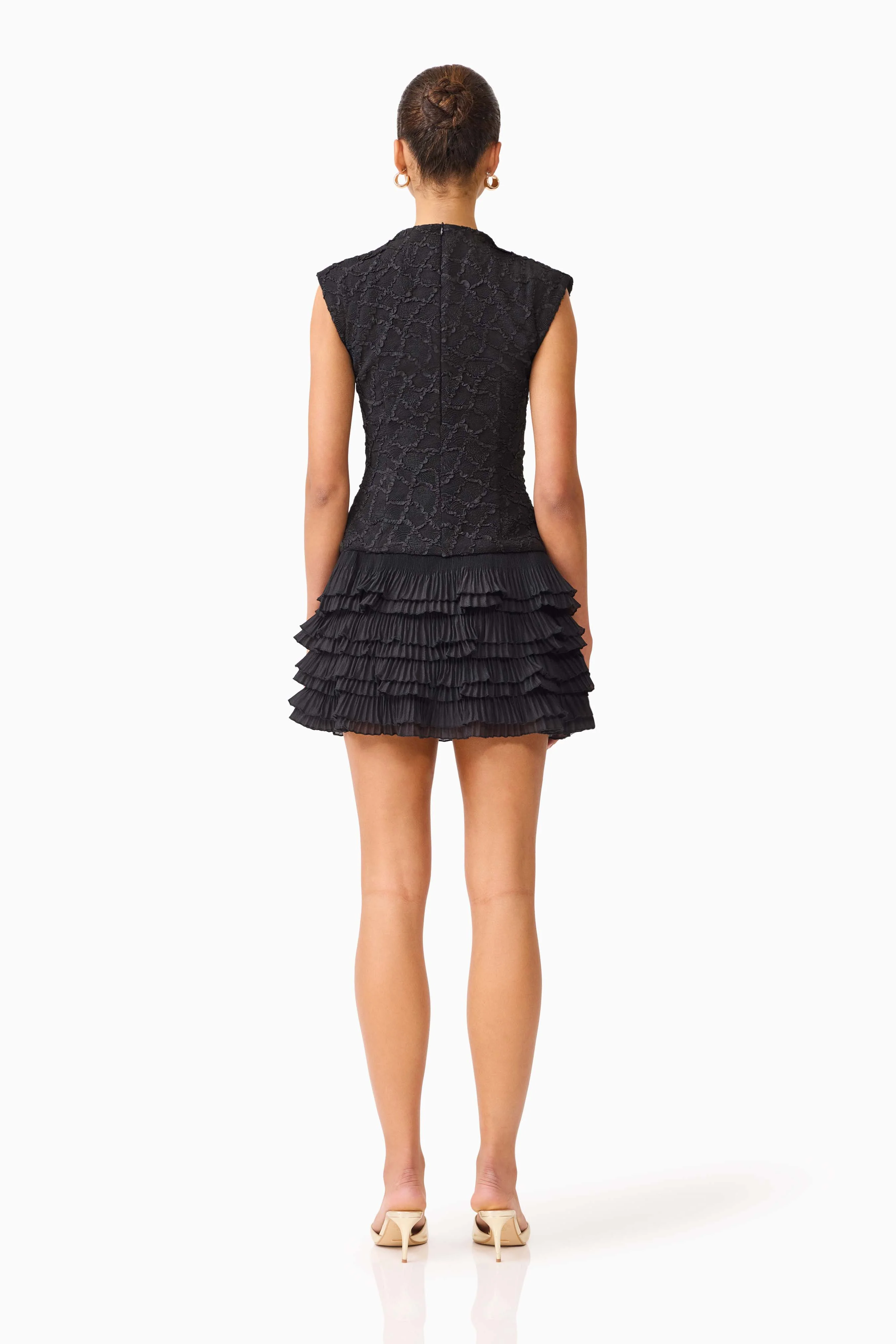 Elliatt Alexandra Tiered Mini Dress - Black - Image 5