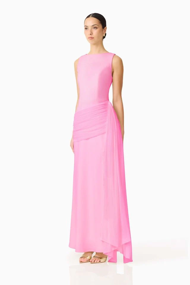 Elliatt Amelina Sash Gown - Pink - Image 4