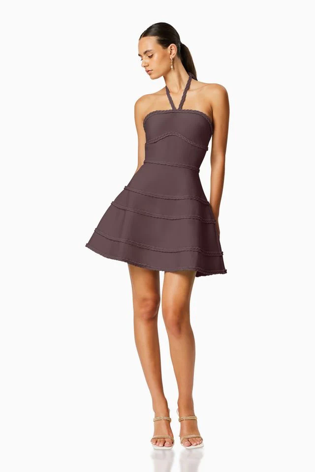 Elliatt Arbor Dress - Chocolate - Image 4