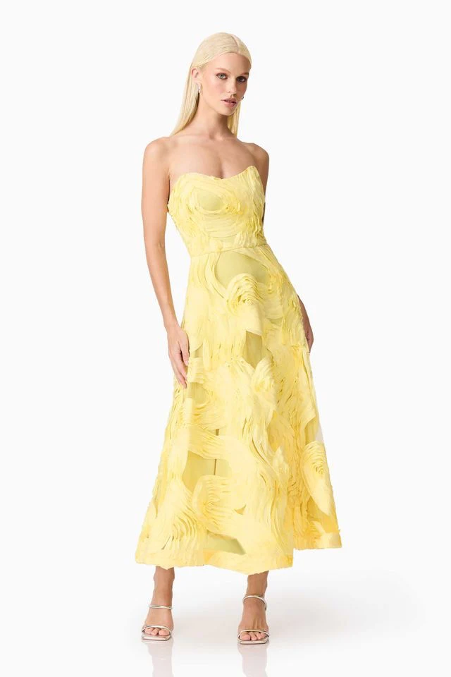 Elliatt Asher Midi Dress - Yellow - Image 2