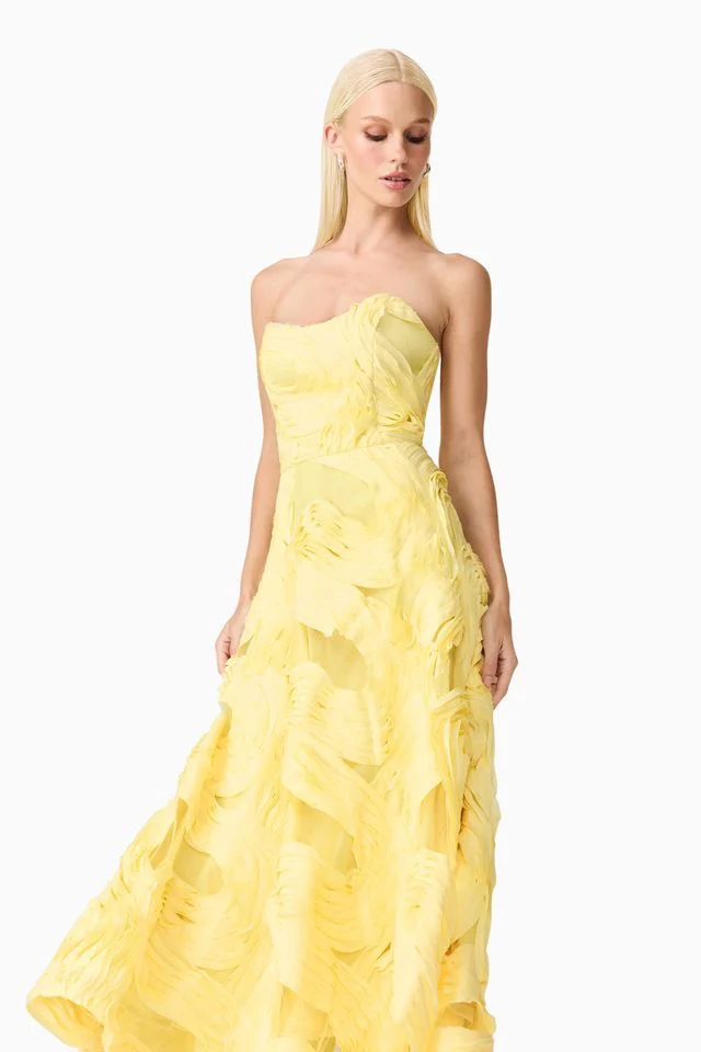 Elliatt Asher Midi Dress - Yellow - Image 3