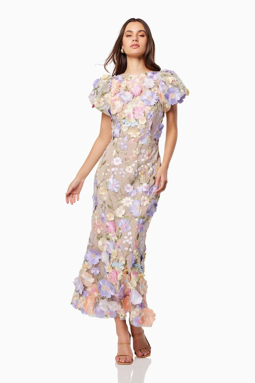 Elliatt Astraea 3D Lace Dress - Pastel - Image 2