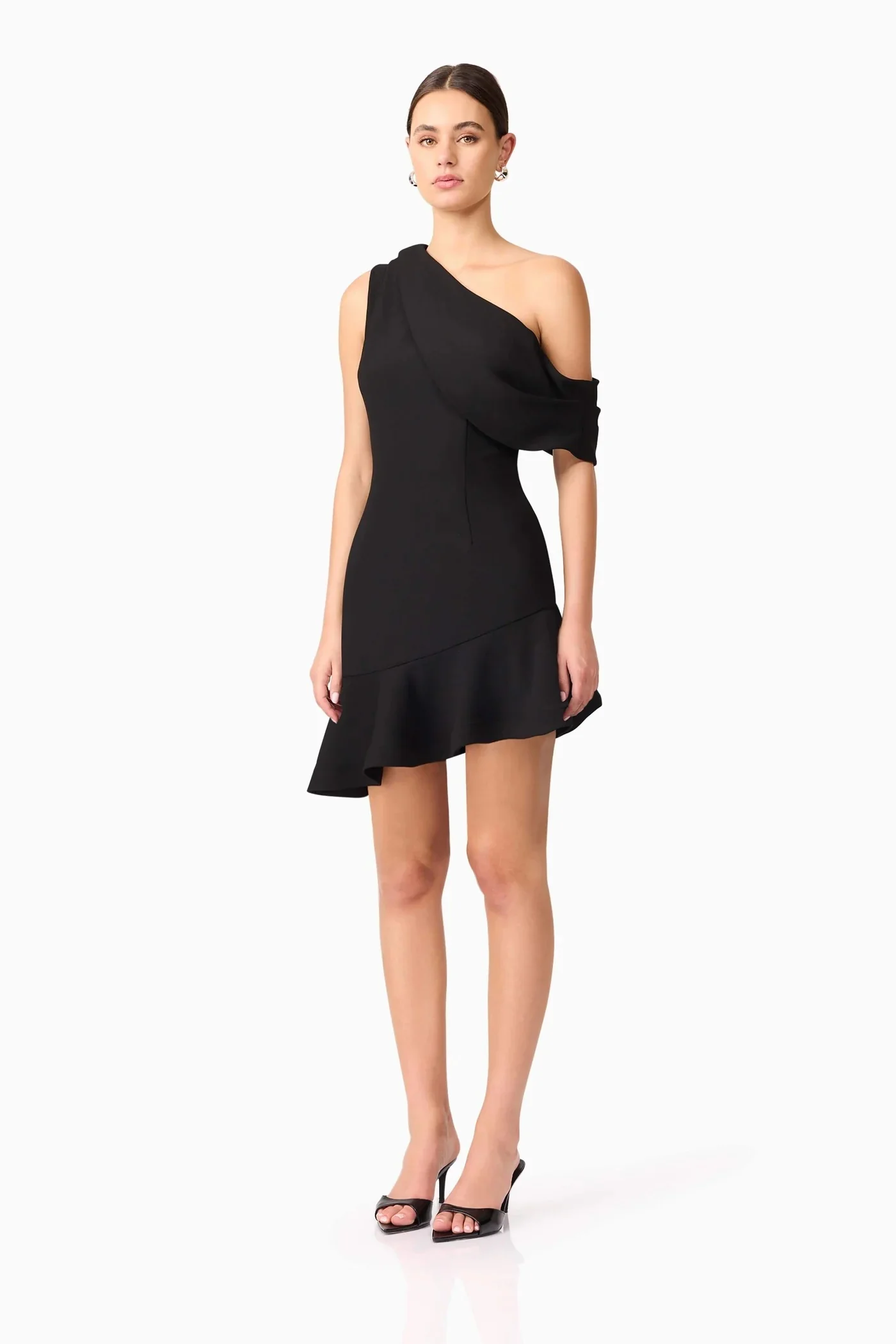 Elliatt Ava Asymmetrical Dress - Black - Image 2