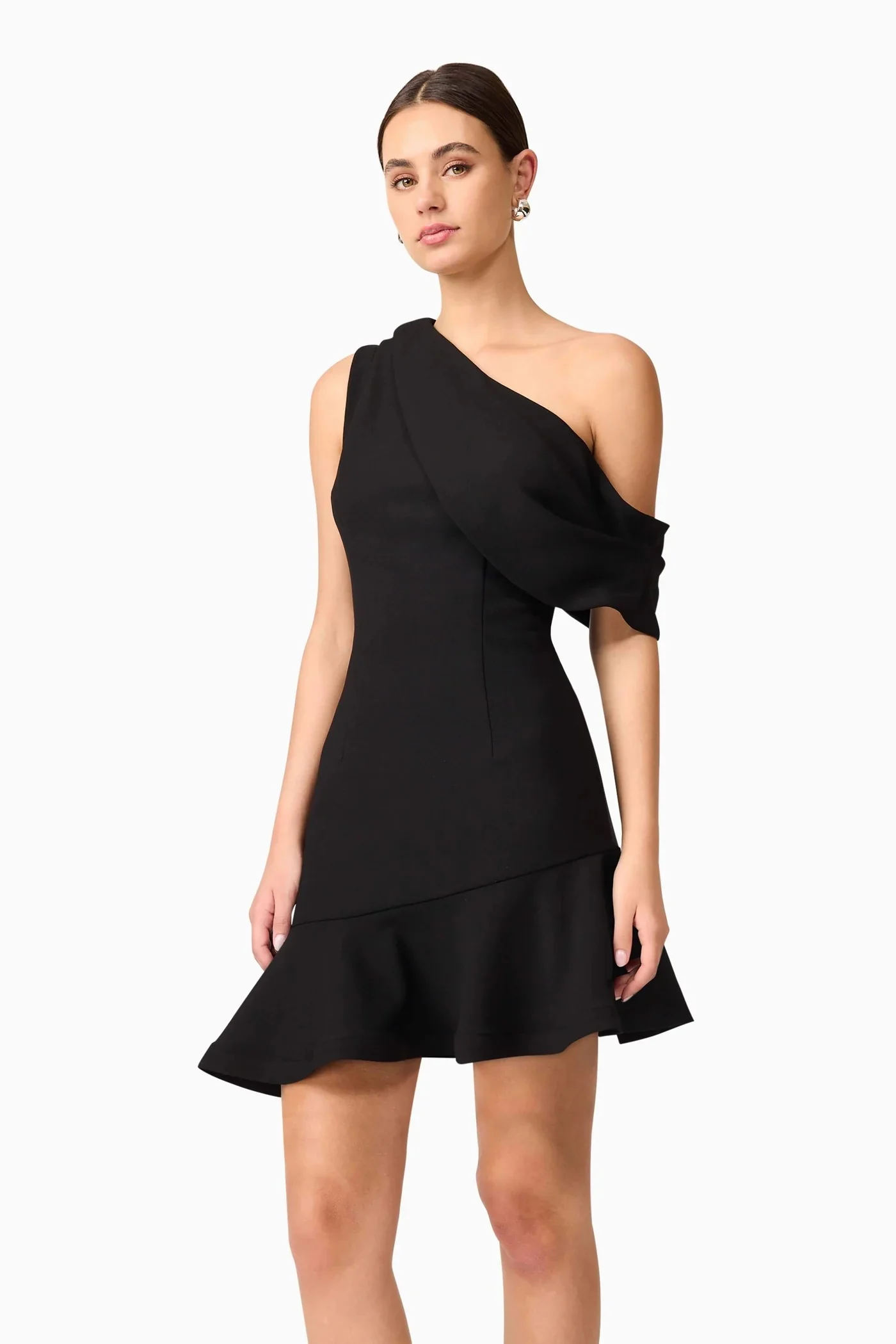 Elliatt Ava Asymmetrical Dress - Black - Image 4