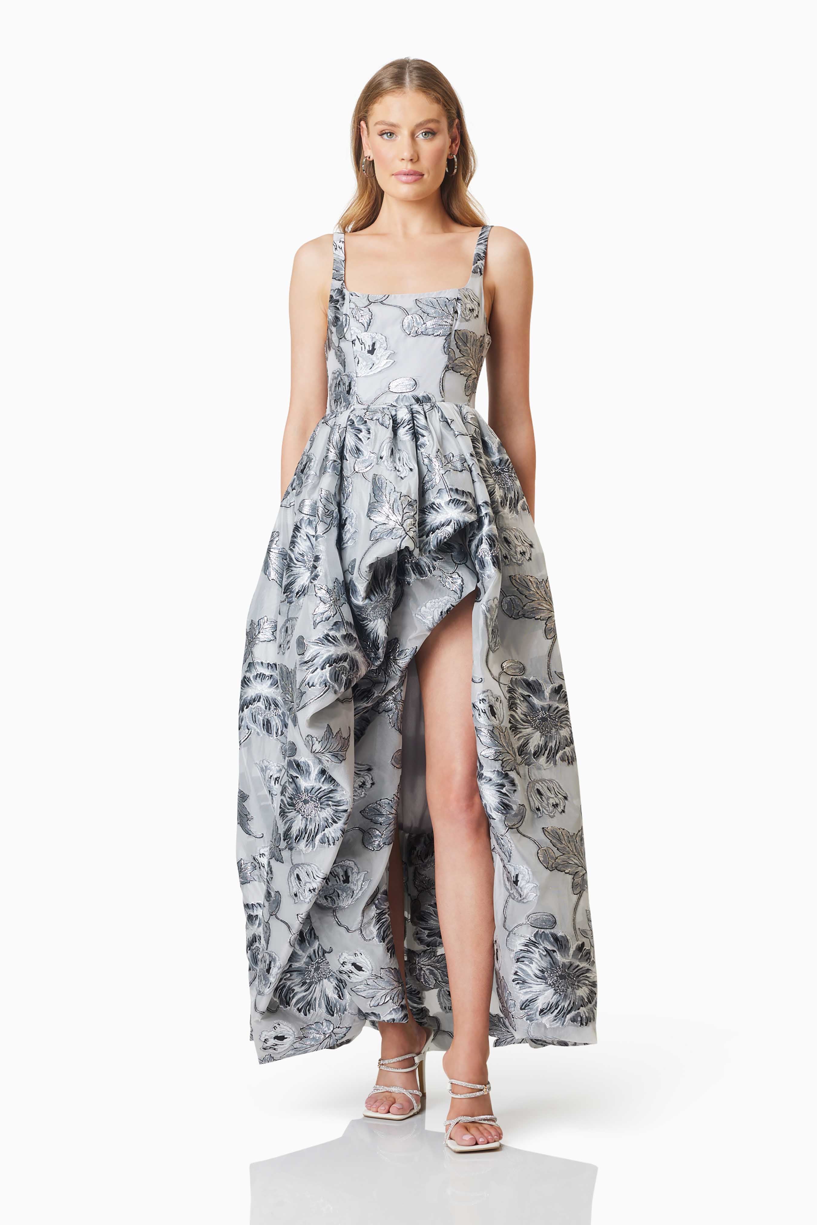 Elliatt Blossom Hilo Gown - Silver Multi - Image 3