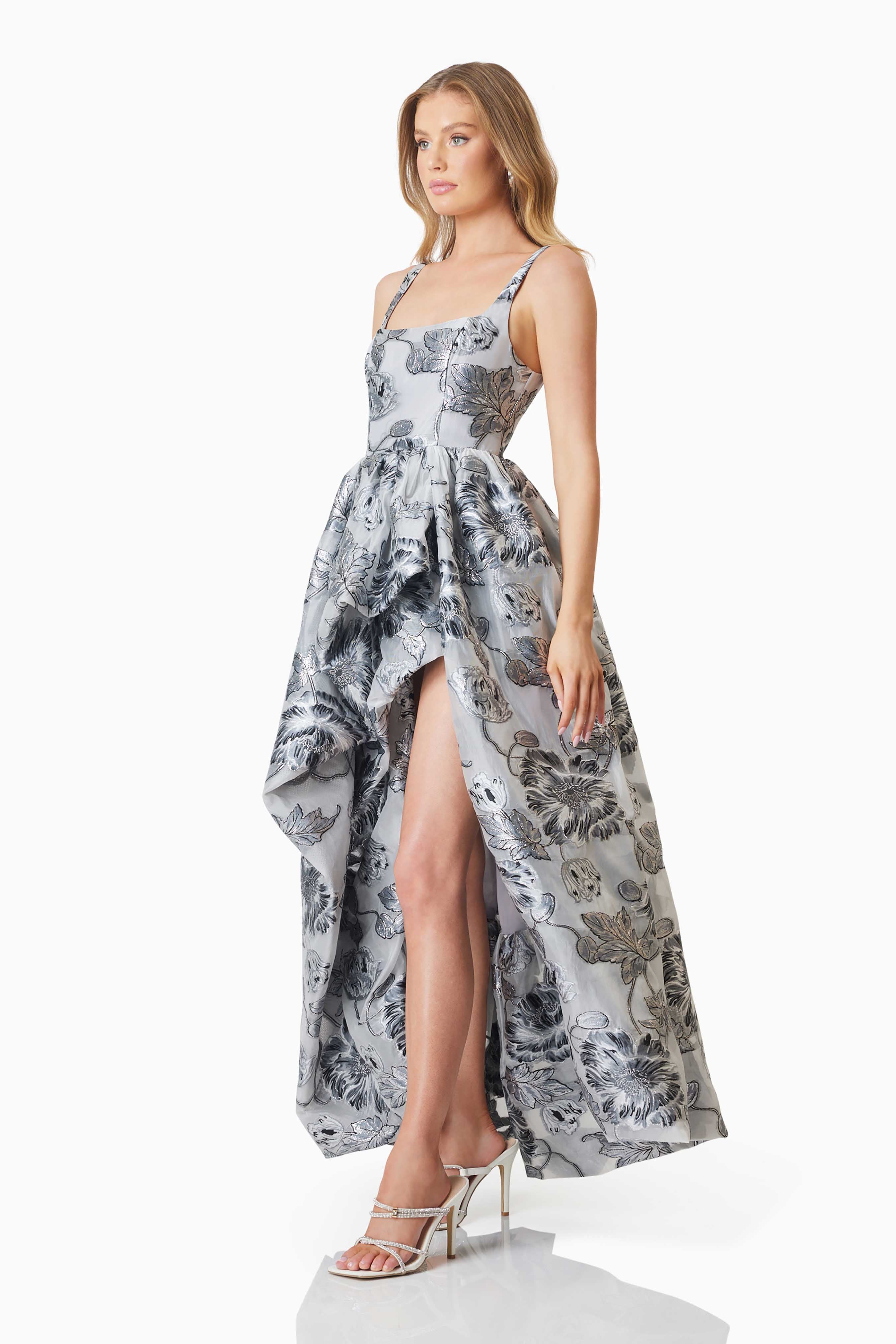 Elliatt Blossom Hilo Gown - Silver Multi - Image 5