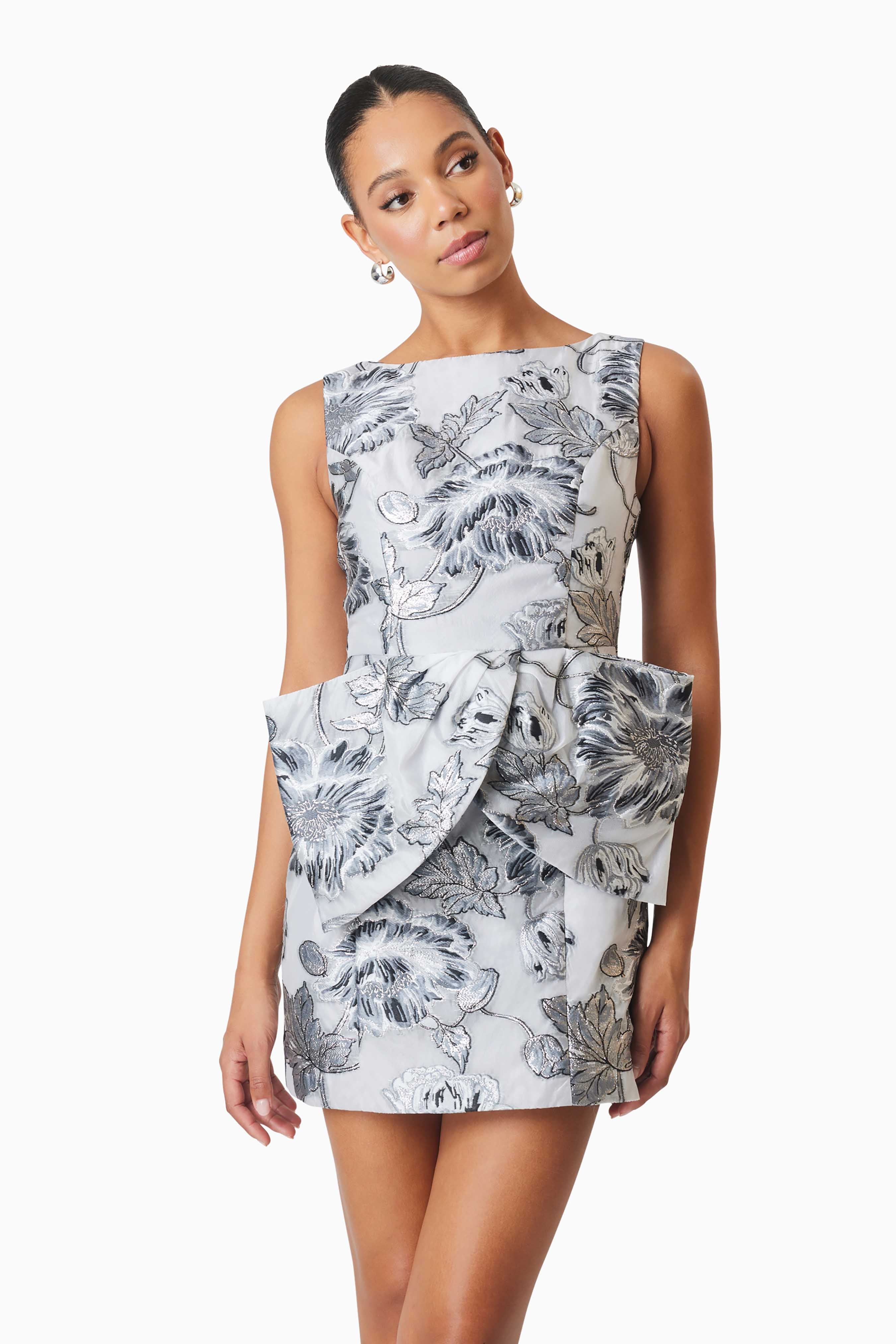 Elliatt Blossom Mini Dress - Silver Multi - Image 2