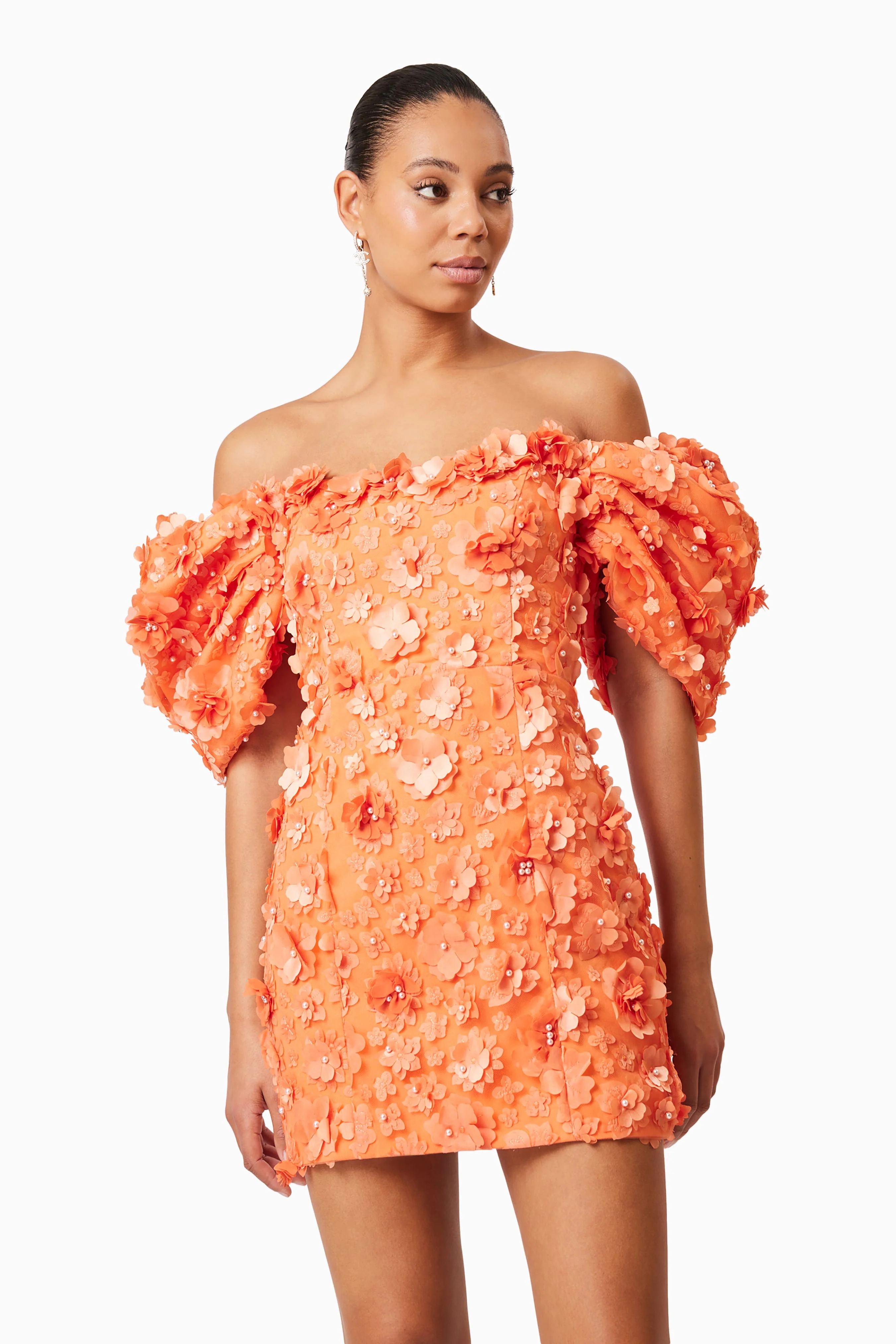 Elliatt Bluebell Mini Dress - Orange - Image 2