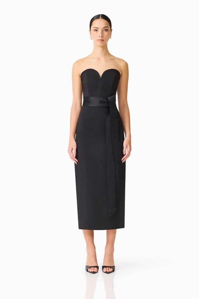 Elliatt Cara Sweatheart Strapless Gown - Black