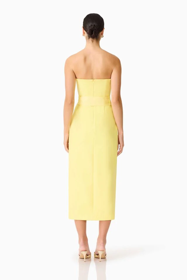 Elliatt Cara Sweatheart Strapless Gown - Yellow - Image 3