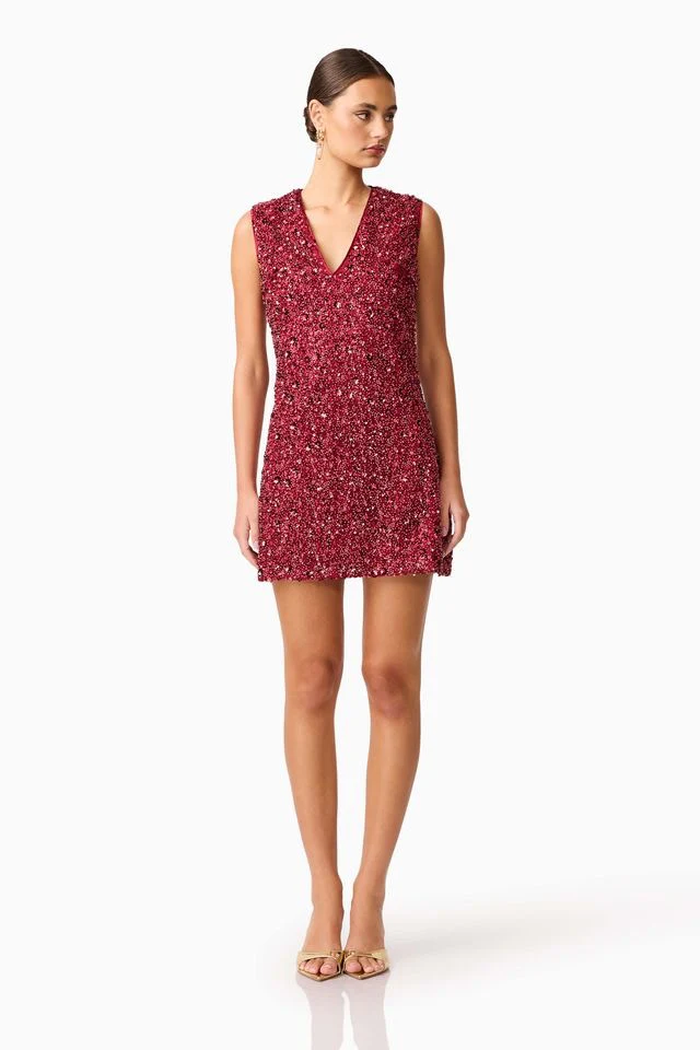 Elliatt Carmen Mini Dress - Berry - Image 2