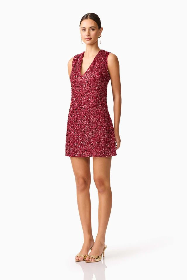 Elliatt Carmen Mini Dress - Berry - Image 3