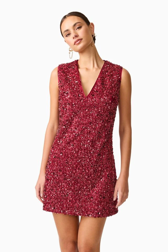 Elliatt Carmen Mini Dress - Berry - Image 4