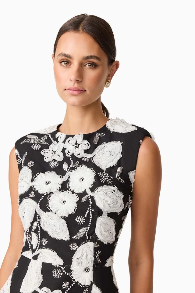 Elliatt Carol Tulip Mini Dress - Black & White - Image 6
