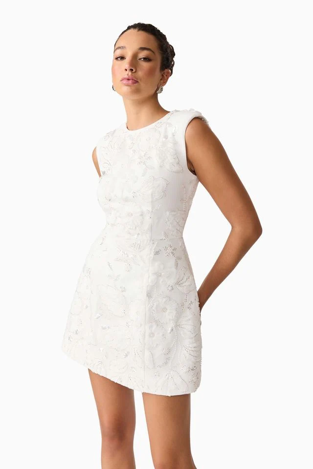 Elliatt Carol Tulip Mini Dress - White - Image 5