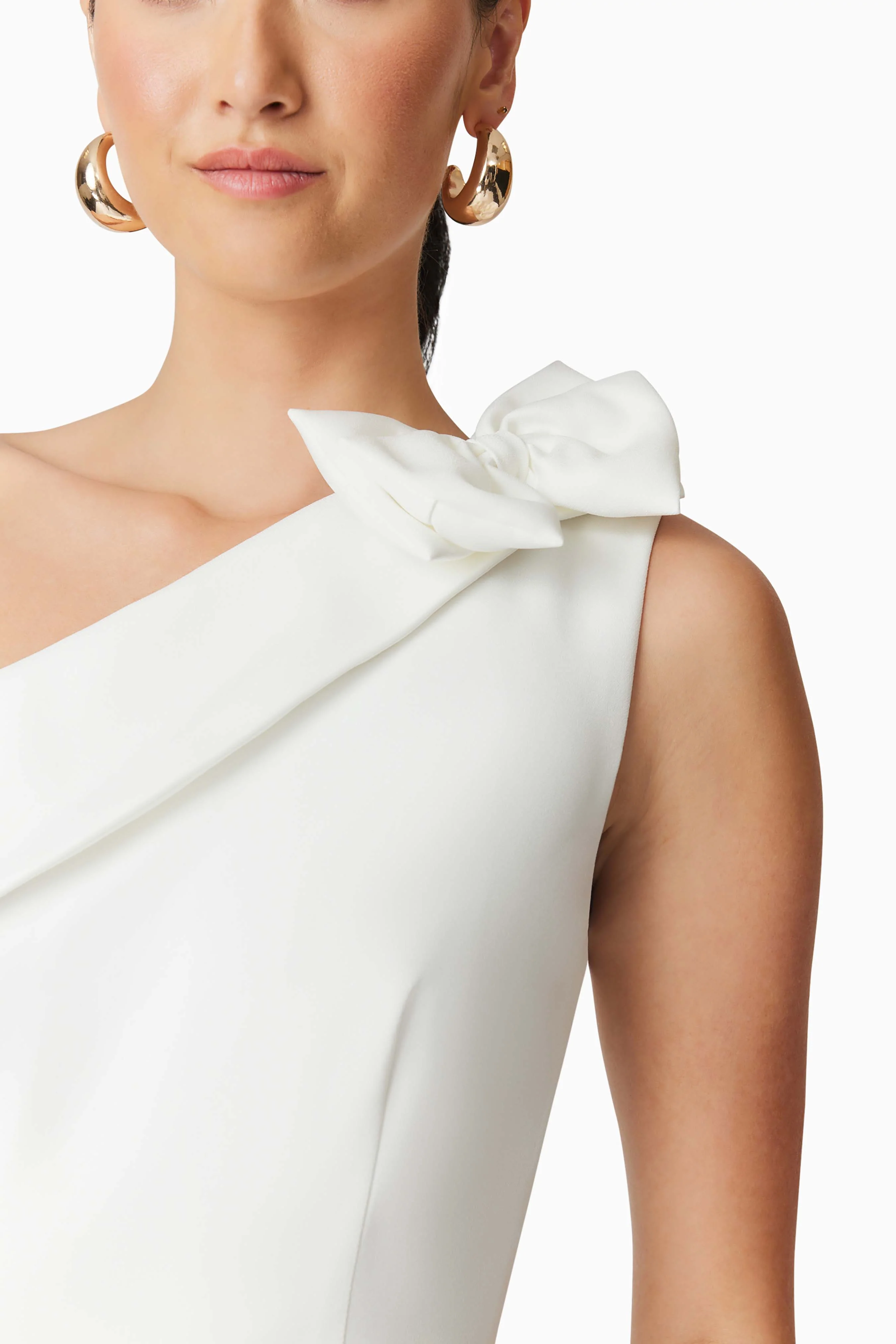 Elliatt Celia Mini Asymmetrical Dress - Ivory - Image 5