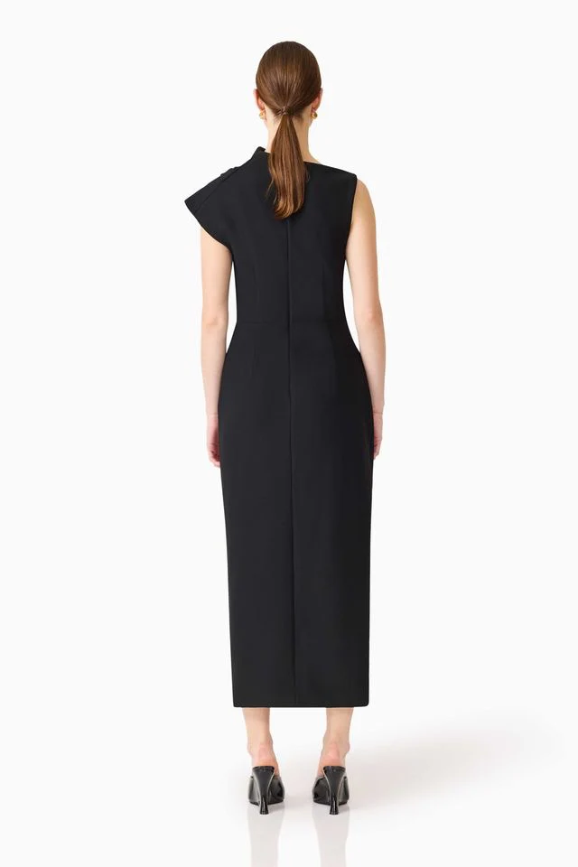 Elliatt Chantal Asymmetrical Midi Dress - Black - Image 5