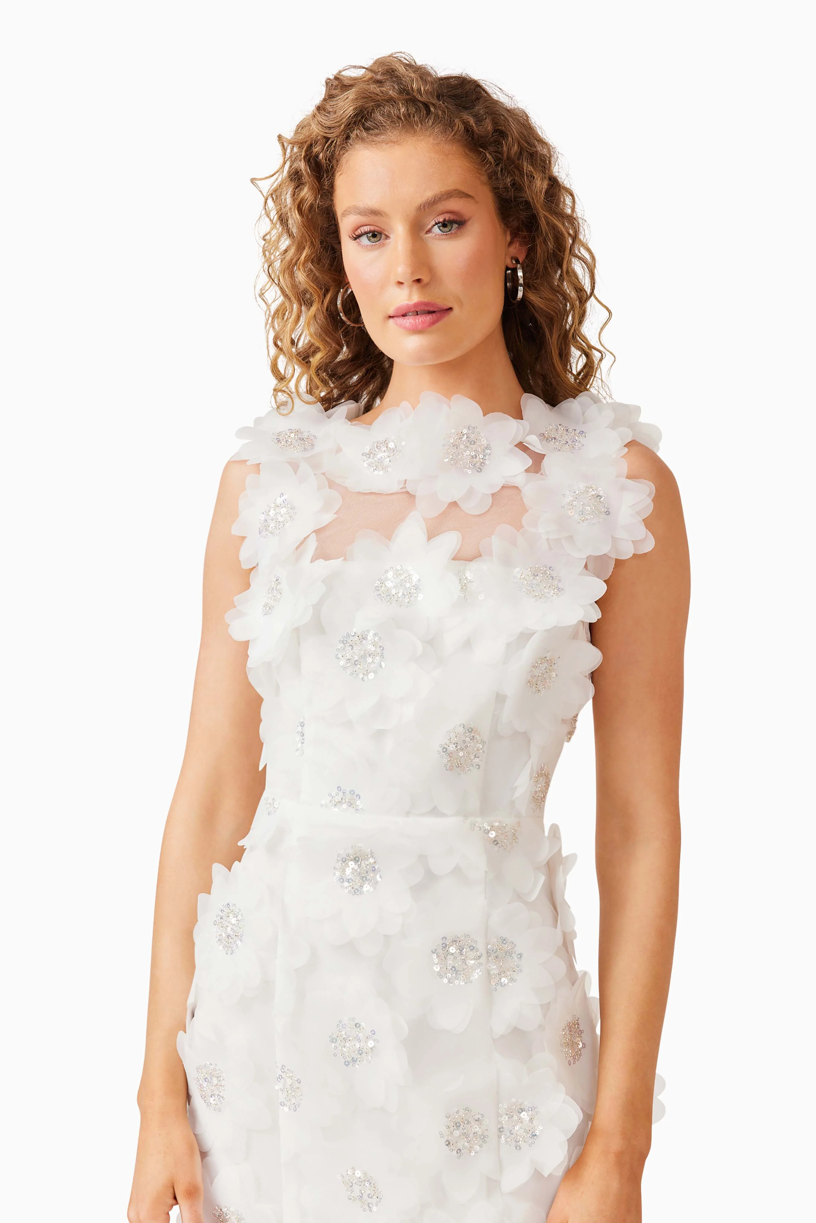 Elliatt Cherry Blossom Midi Dress - Ivory - Image 3