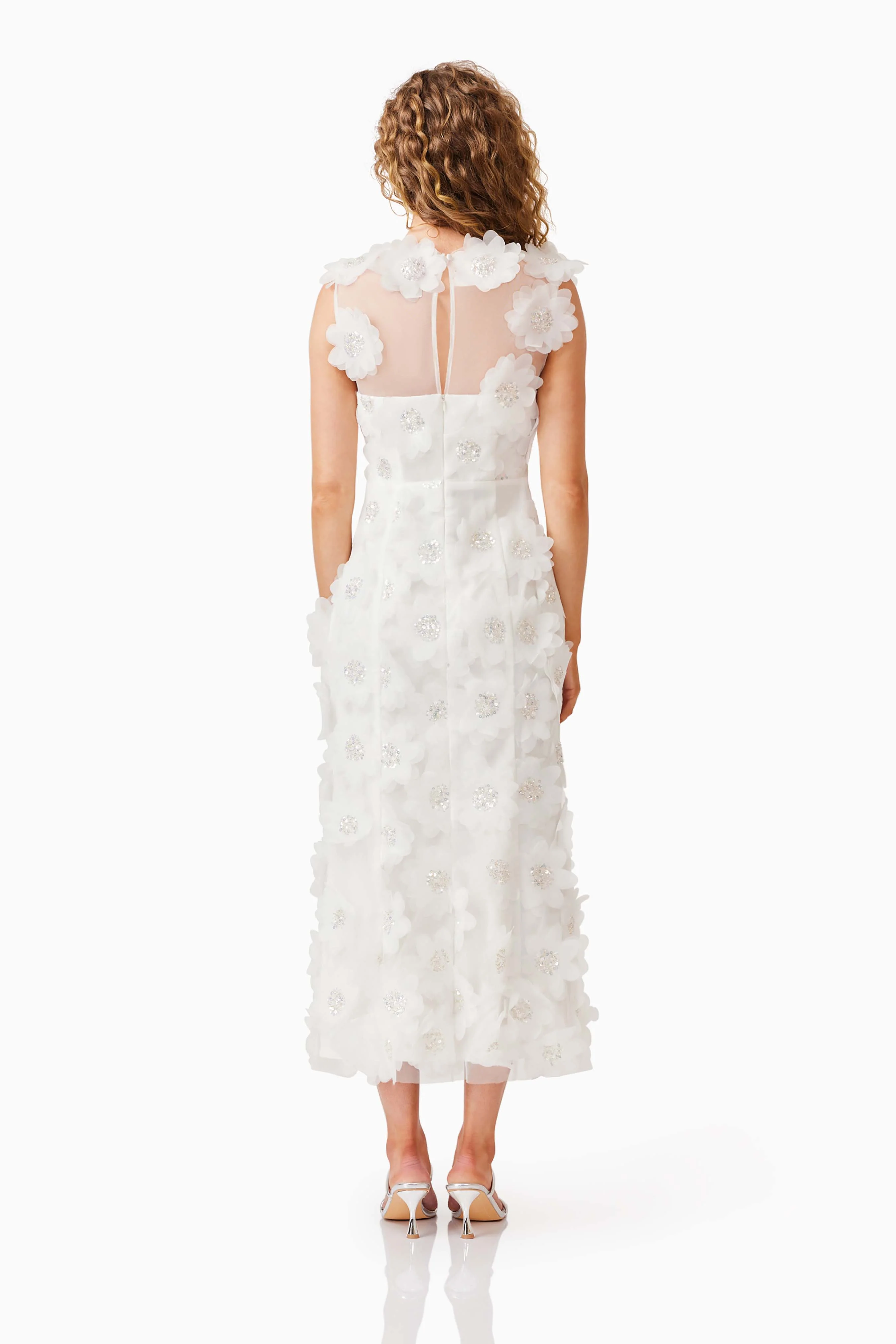 Elliatt Cherry Blossom Midi Dress - Ivory - Image 4