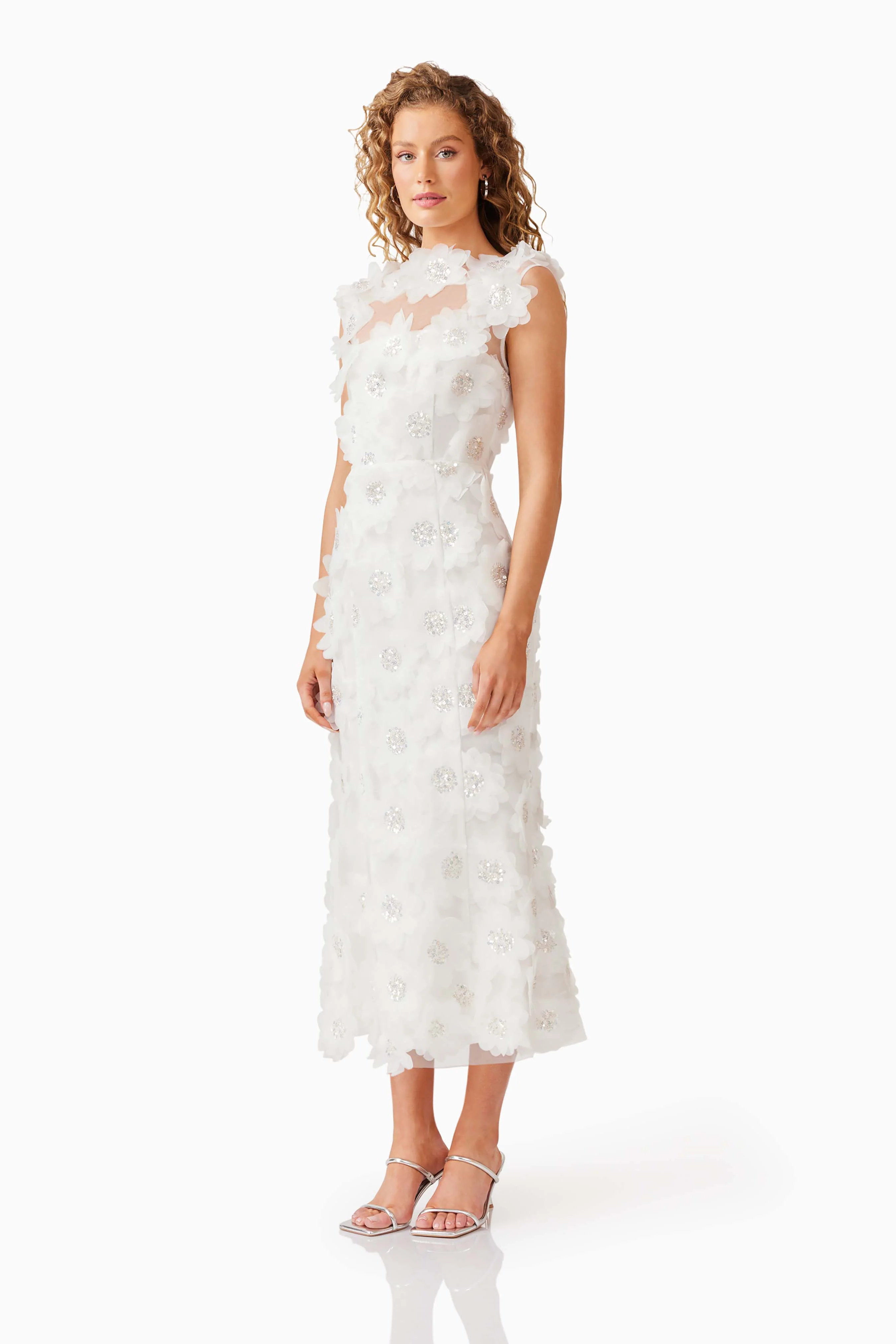 Elliatt Cherry Blossom Midi Dress - Ivory - Image 7