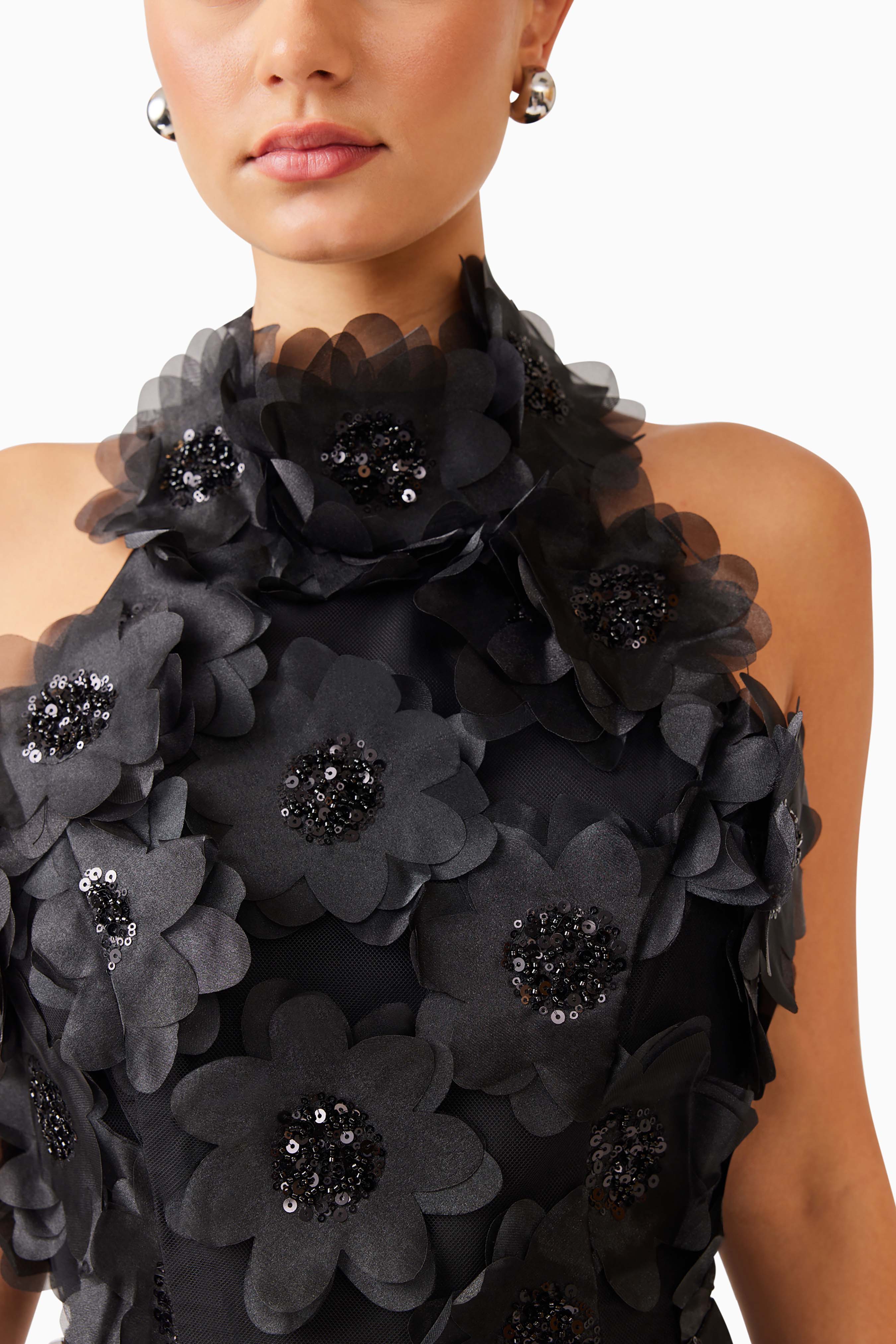 Elliatt Cherry Blossom Mini Dress - Black - Image 5
