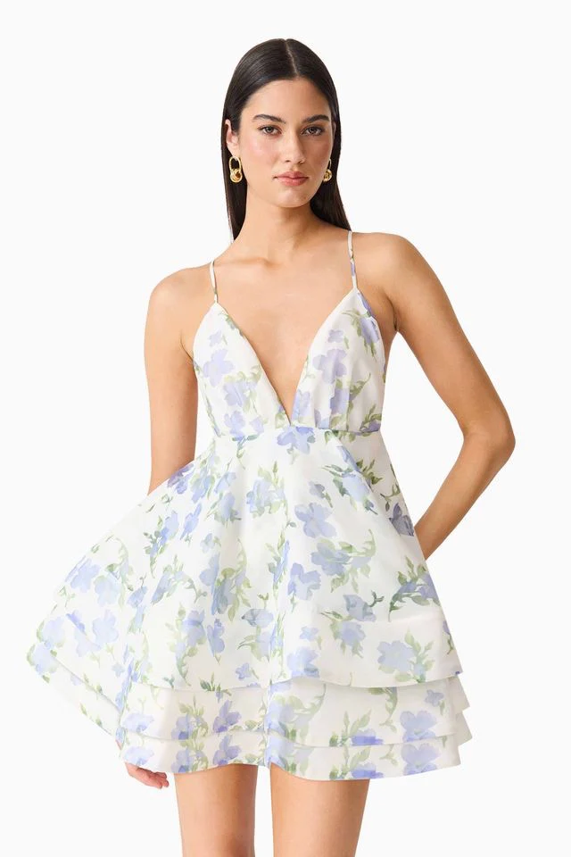 Elliatt Cleo Mini Dress - Ivory Floral Print - Image 5