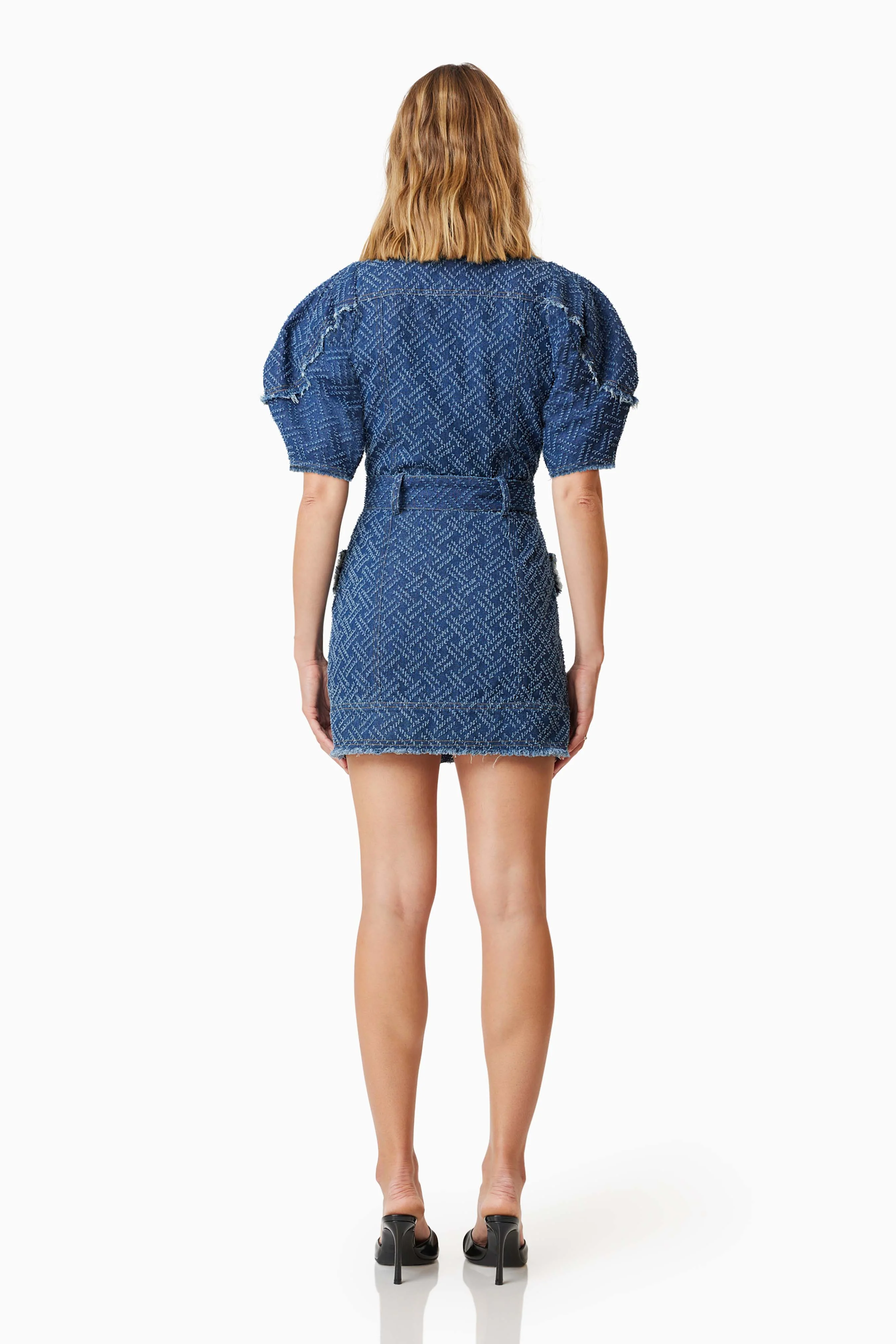 Elliatt Cora Denim Day Dress - Navy - Image 5