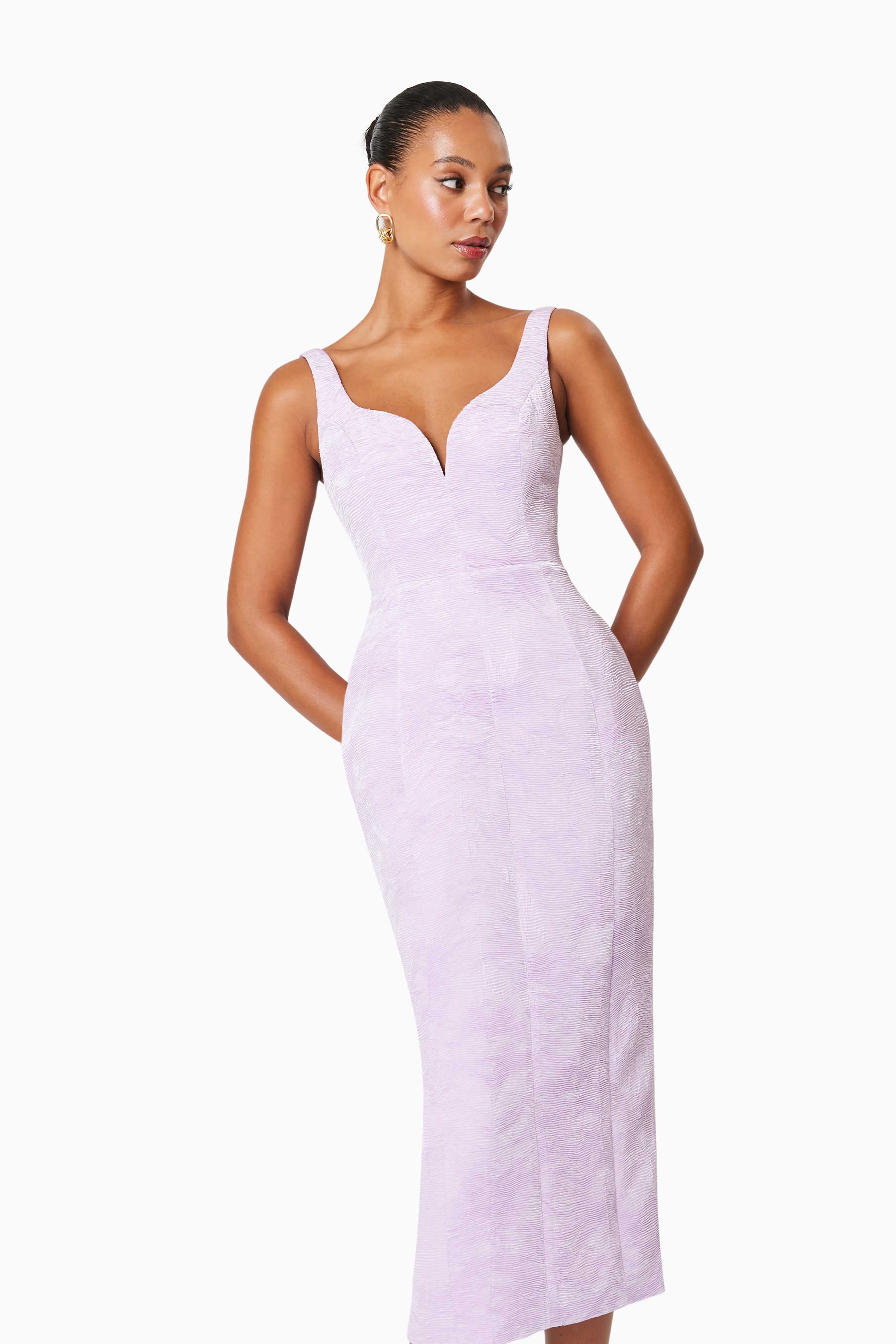 Elliatt Dasher Midi Dress - Lilac - Image 2