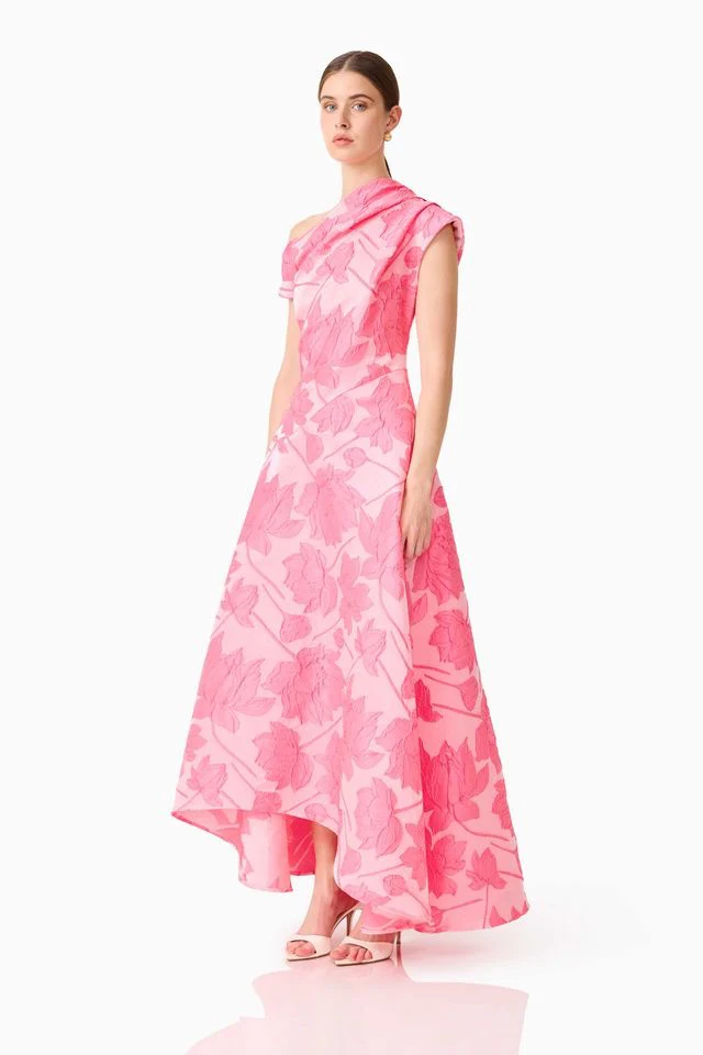 Elliatt Dionne Asymmetrical Maxi Gown - Pink - Image 4