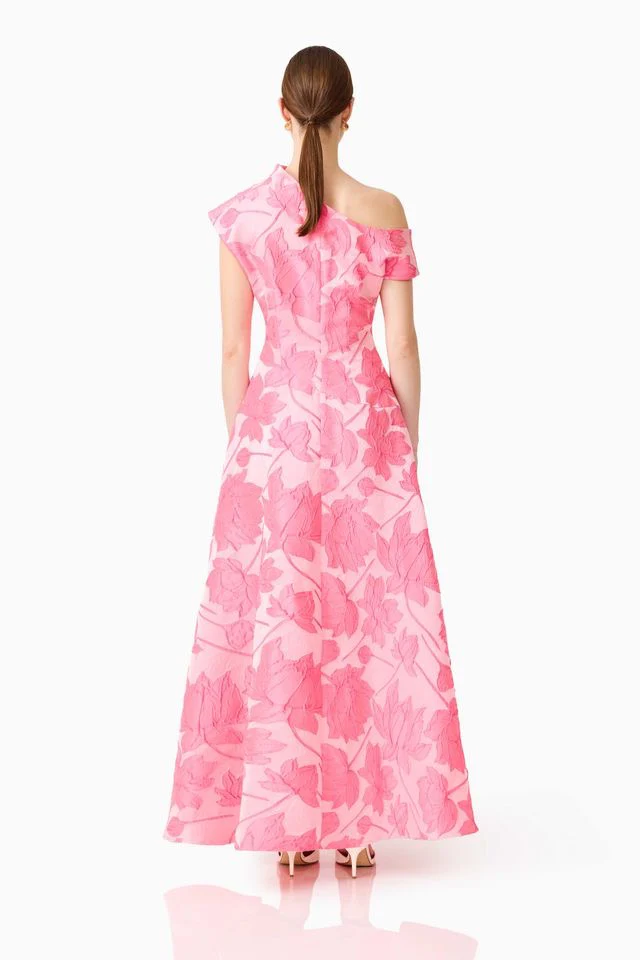 Elliatt Dionne Asymmetrical Maxi Gown - Pink - Image 6