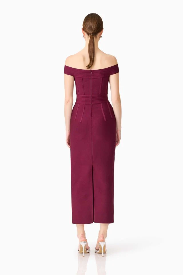 Elliatt Elena Strapless Gown - Plum Red - Image 7