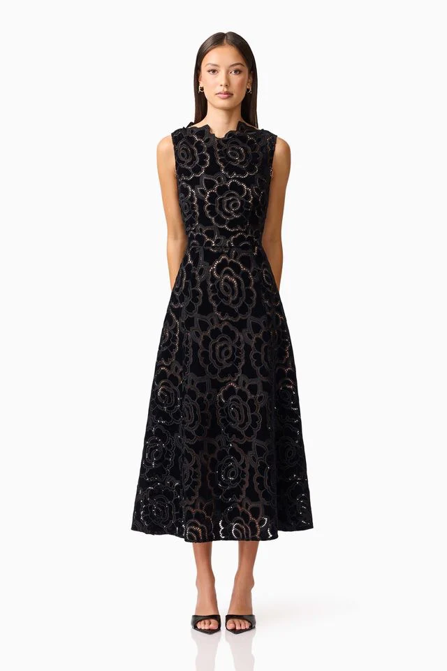 Elliatt Eris Midi Dress - Black