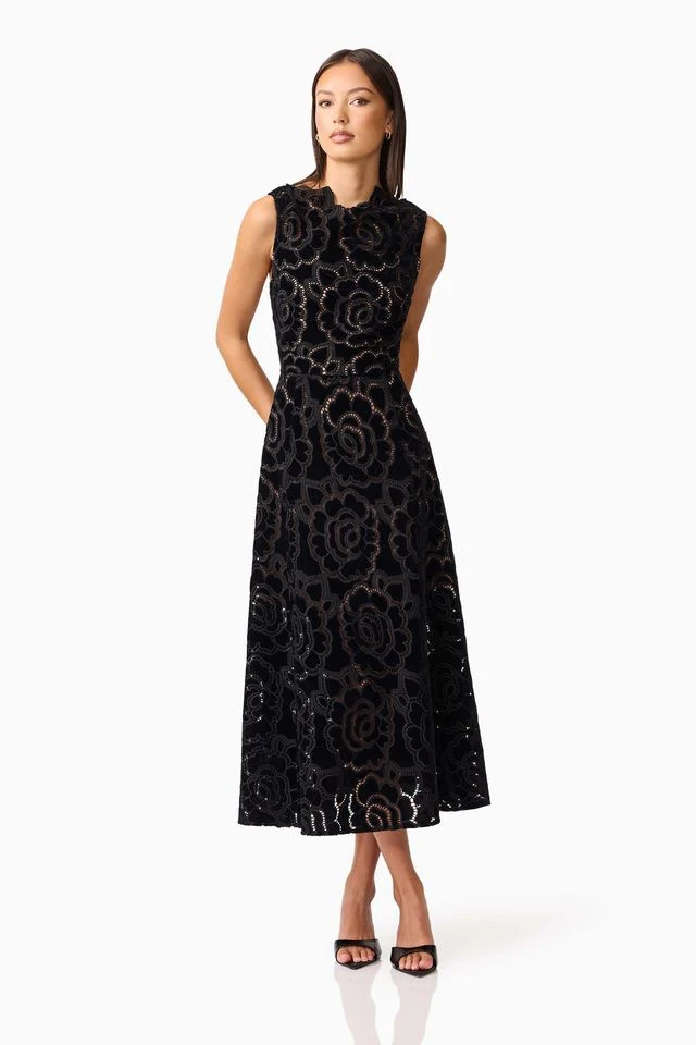 Elliatt Eris Midi Dress - Black - Image 2