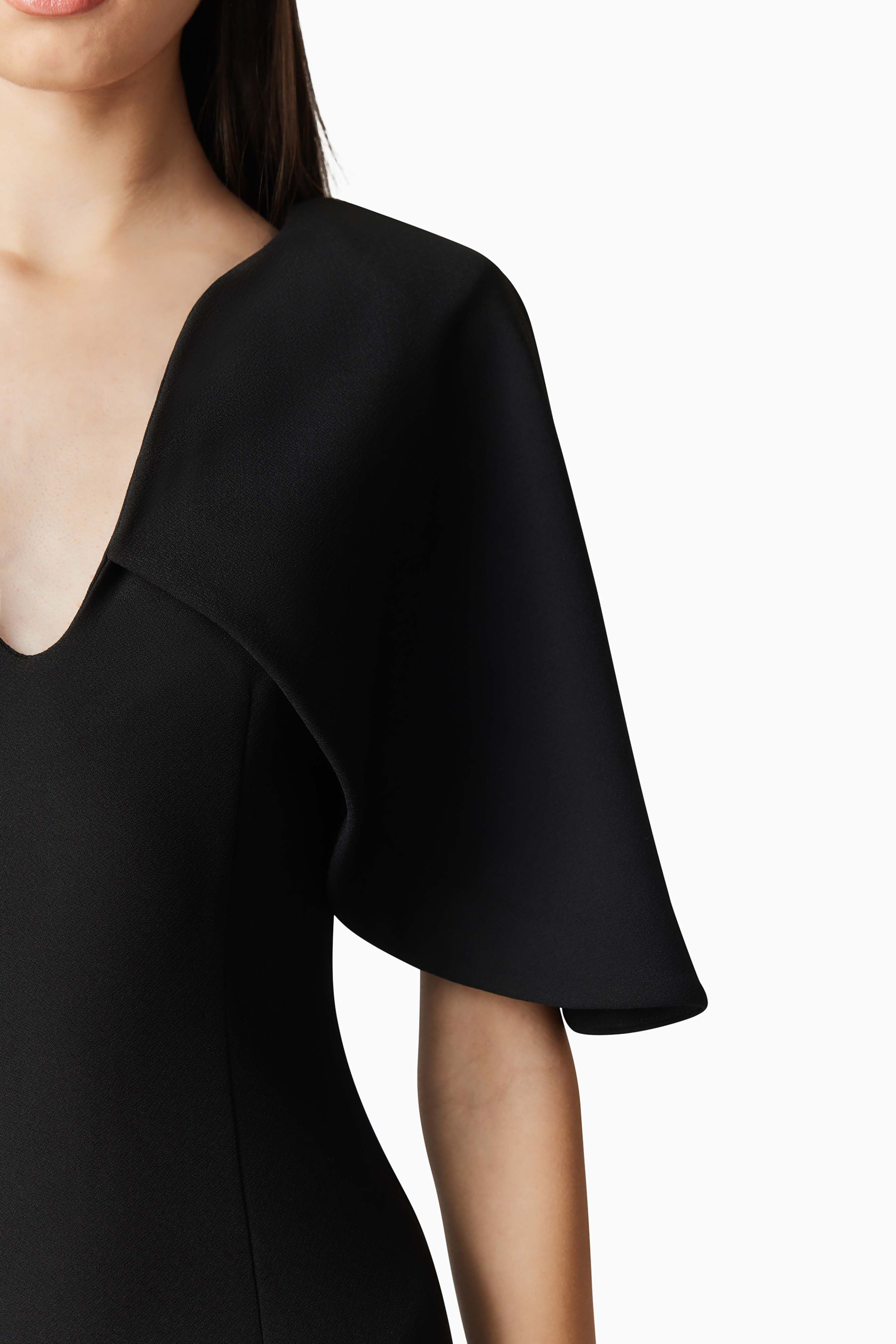 Elliatt Gia Cape Midi Dress - Black - Image 6