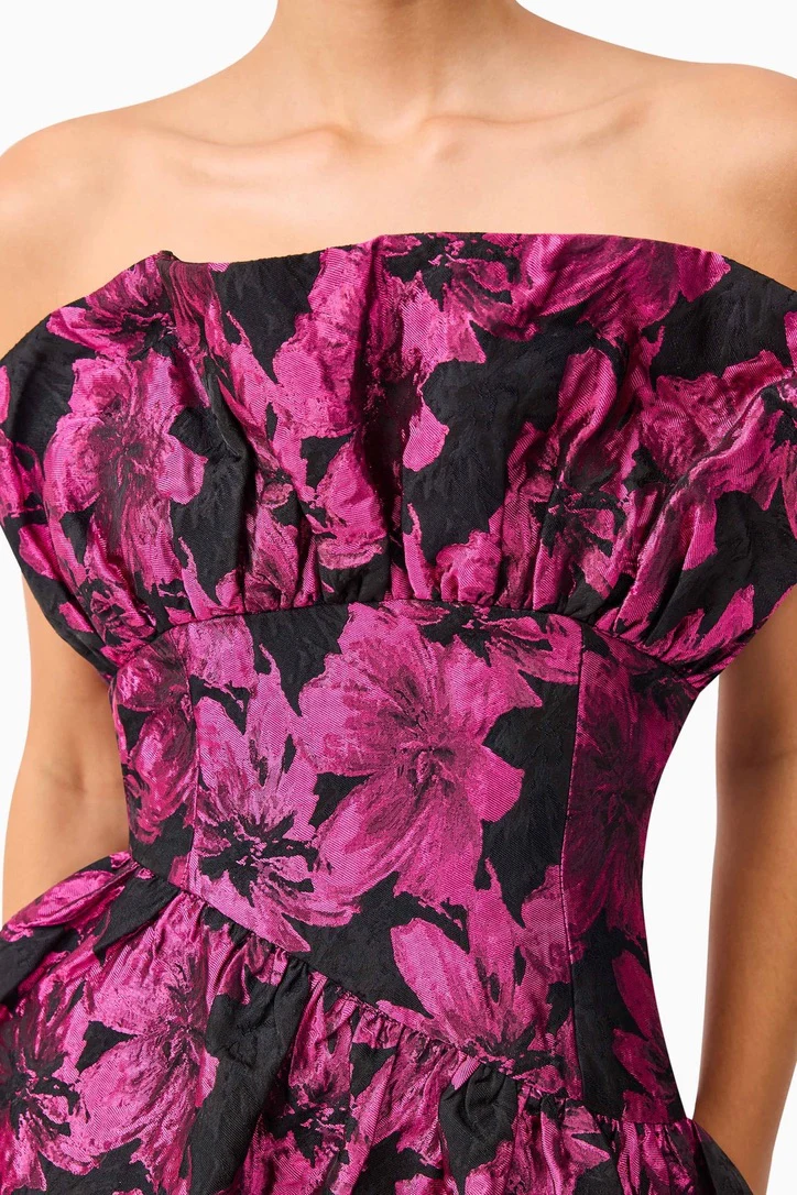 Elliatt Holly Mini Dress - Pink & Black Floral - Image 5