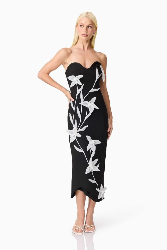 Elliatt Ilaria Midi Dress - Black - Image 3