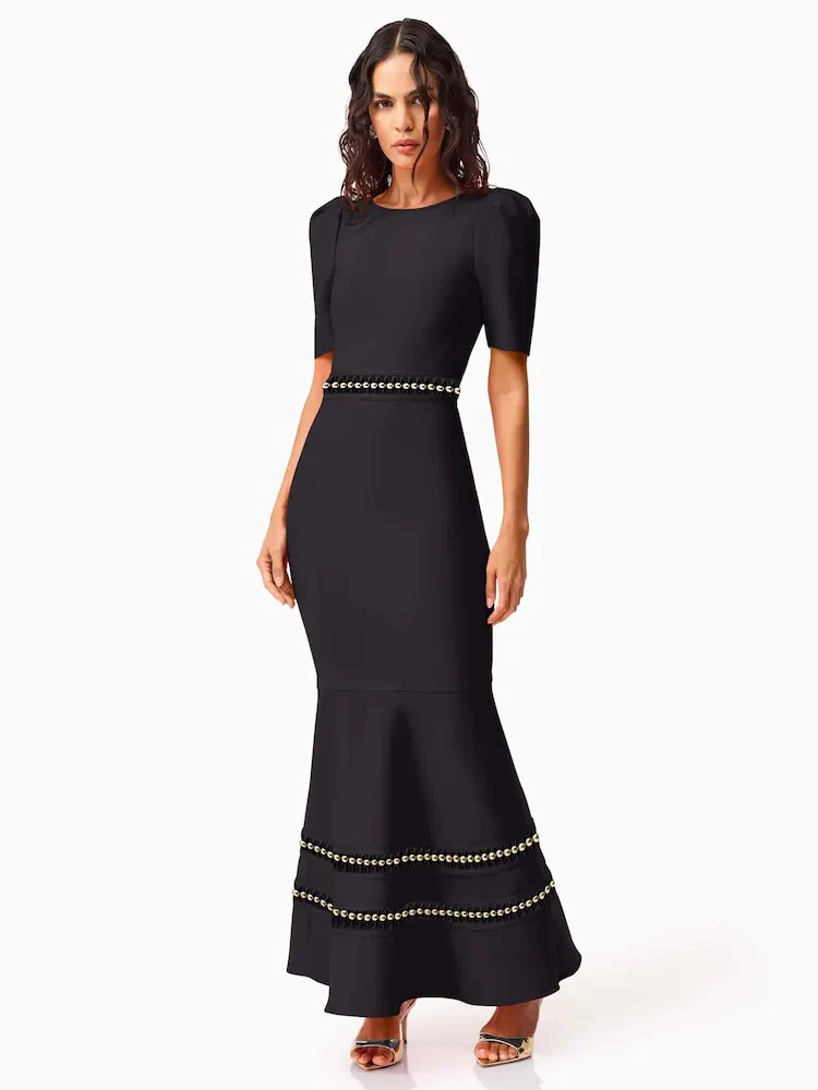 Elliatt Jesselle Short Sleeve Gown - Black - Image 2