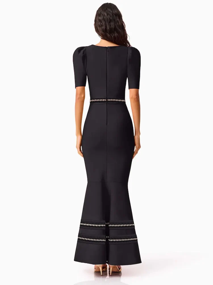 Elliatt Jesselle Short Sleeve Gown - Black - Image 5