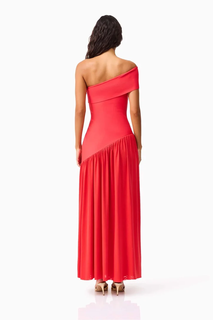 Elliatt Jesselle Asymmetrical Gown - Coral - Image 7