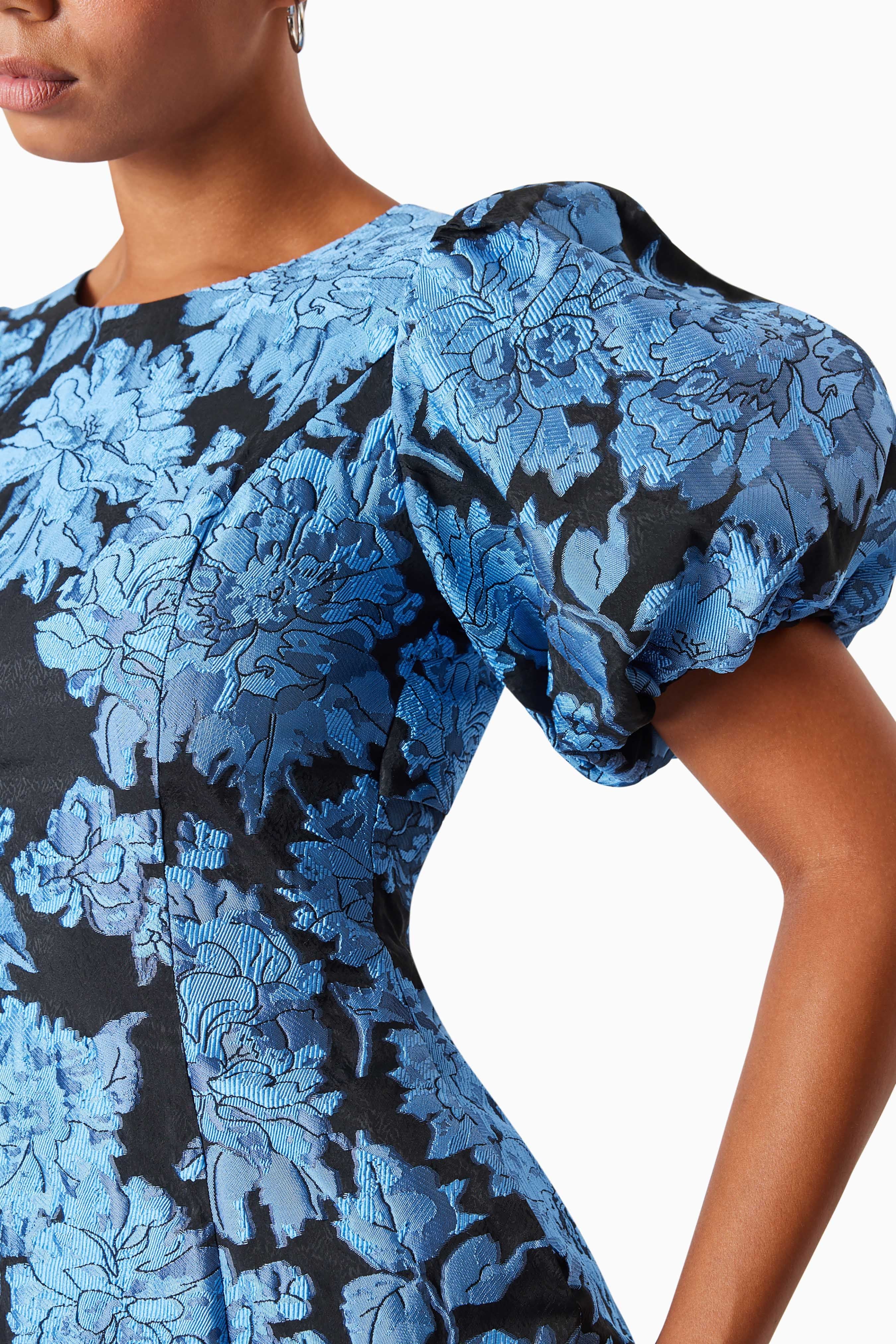 Elliatt Kayla Midi Dress - Blue Black - Image 4