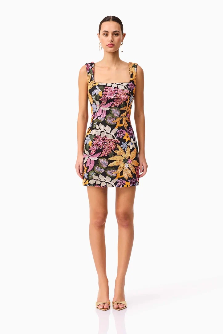 Elliatt Kiran Mini Dress - Black Multi