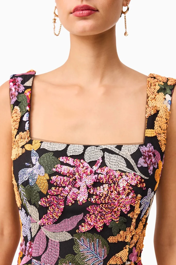 Elliatt Kiran Mini Dress - Black Multi - Image 4