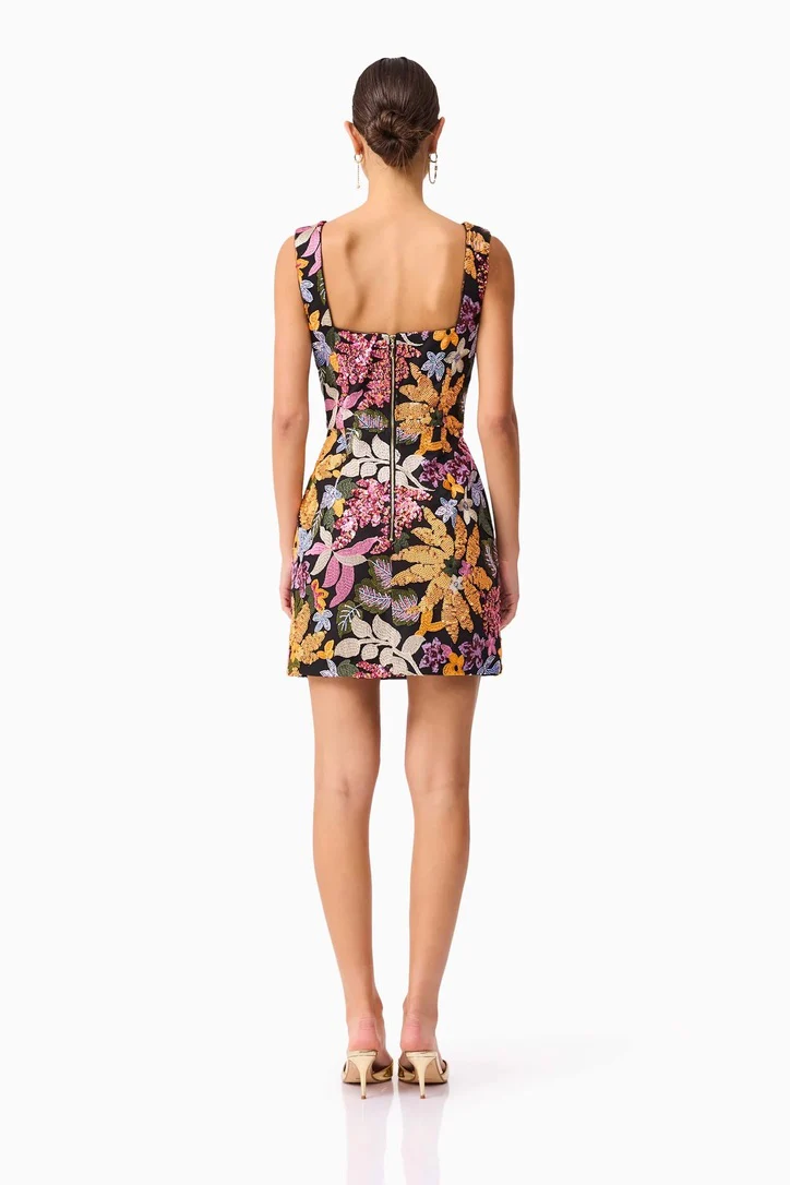 Elliatt Kiran Mini Dress - Black Multi - Image 5