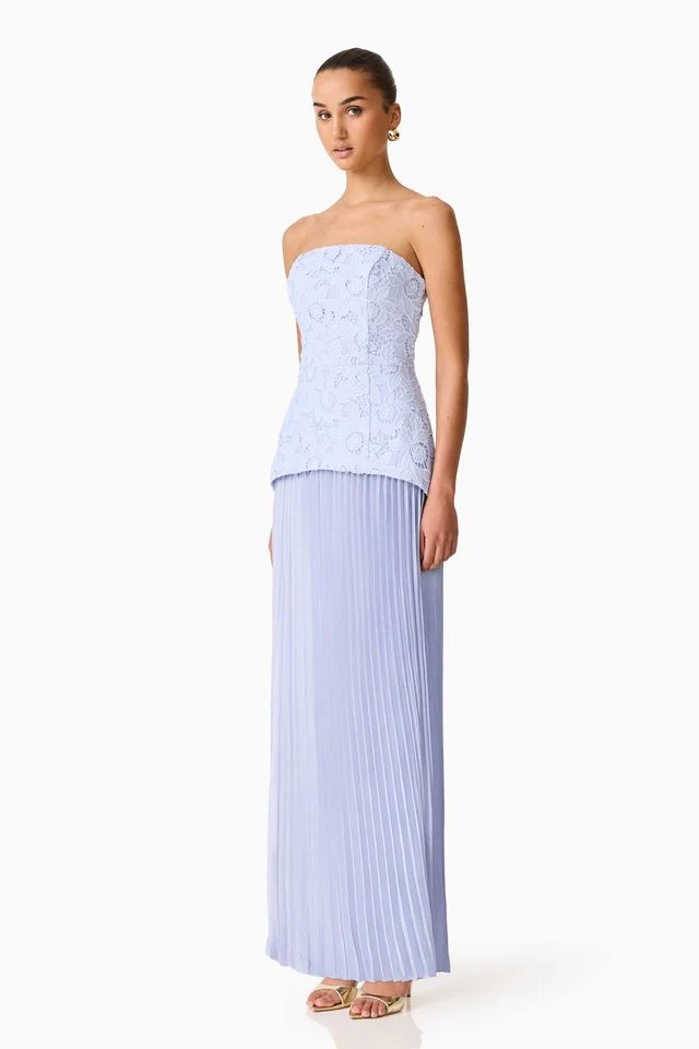Elliatt Lacy Strapless Gown - Powder Blue - Image 4