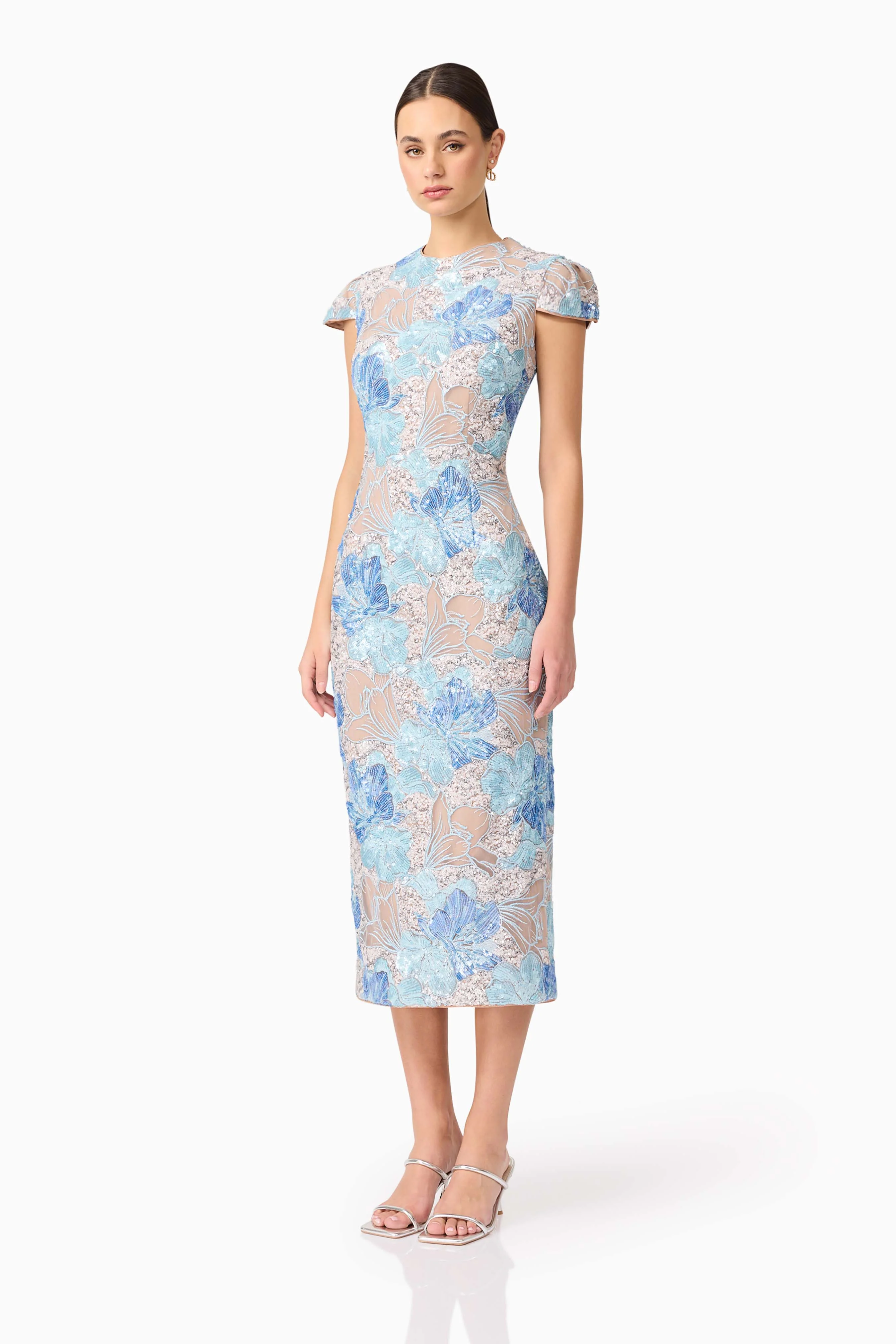 Elliatt Leonie Midi Dress - Blue - Image 3