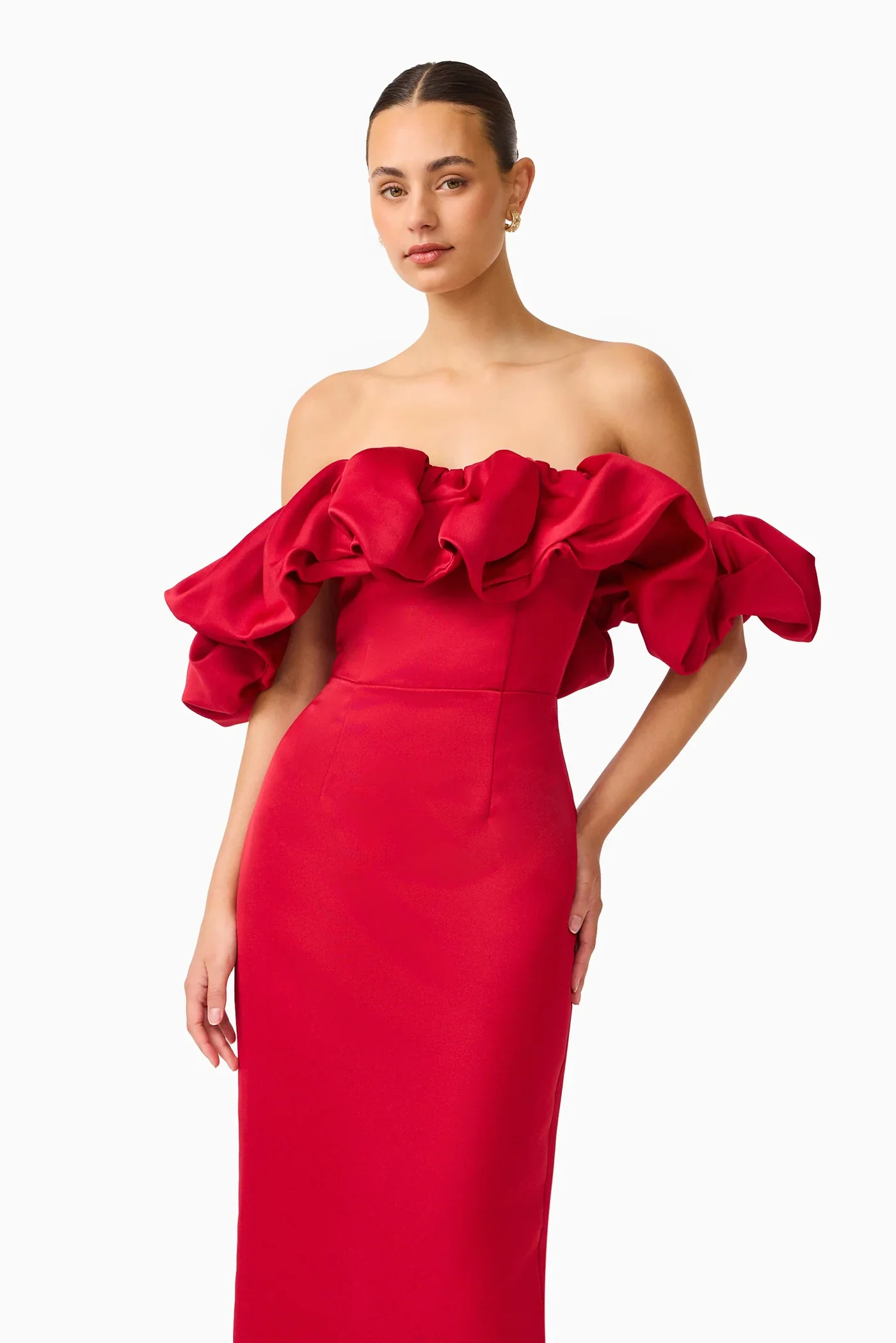 Elliatt Lucetta off Shoulder Gown - Red - Image 4