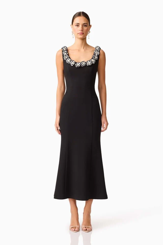 Elliatt Marina Midi Dress - Black White